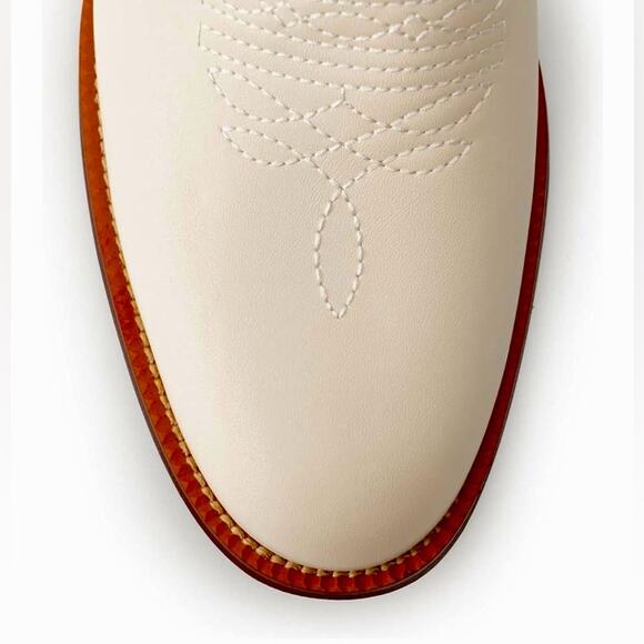 Dreamcia Women’s Wide Calf Cowboy Boots|Ivory Embroidery Design|Faux Leather|9.5 - Picture 12 of 16